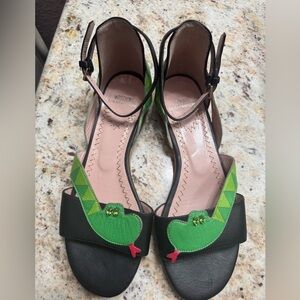 Moschino Cheap and Chic RARE Snake Sandals Women’s Size IT 36 US 6 Green Black